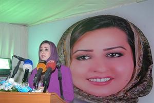ذكرى الرشيدي خلال الندوة﻿