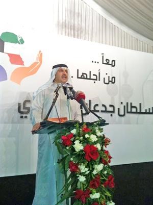 سلطان الشمري متحدثا للحضور