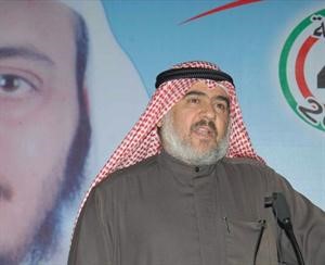 احمد التميمي خلال حديثه في مقر الشمري﻿