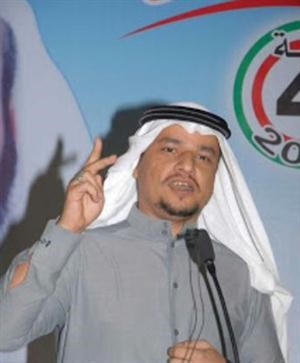 الاعلامي الزميل هاني الشمري متحدثا في ندوة عمش الشمري﻿