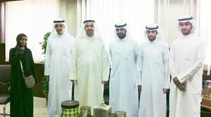 وفد من اتحاد الطلبة خلال لقائه د مثنى الرفاعي
