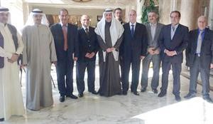 الشيخ فيصل الحمود مع الوفد الاردني