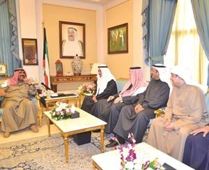 جانب من لقاء الشيخ مشعل الاحمد مع وفد شركة ناقلات النفط﻿
