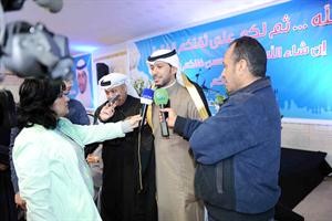 الفزيع متحدثا للزملاء الاعلاميين﻿