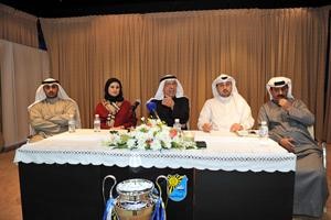 دعبدالرحيم ذياب ودهيفاء الكندري ومحمد الطويرش وعمر الشايجي خلال المؤتمر	سعود سالم﻿