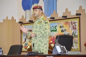 العقيد الركن حمد البرجس يوجه كلمة الى منتسبي الحرس﻿