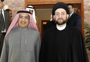 عمار الحكيم مع الزميل راشد الرويشد
