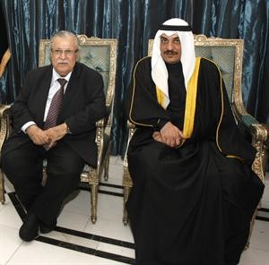 الرئيس طالباني مع القائم بالاعمال خالد الجناعي﻿