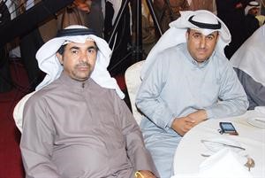 الزميل محمد الدشيش خلال حفل الاستقبال﻿