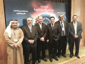صورة لمجموعة من اعضاء الوفد الكويتي المشارك في اجتماعات المجلس التنفيذي لاتحاد اذاعات الدول العربية بالقاهرة﻿
