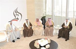 سمو ولي العهد الشيخ نواف الاحمد وجاسم الخرافي والشيخ جابر العبدالله والشيخ فيصل السعود والشيخ شملان العبدالعزيز