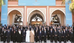 ممثلو الدول التي شاركت في مؤتمر مراكش لاصدقاء الشعب السوري افپ