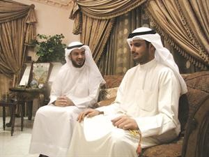 عبدالله بدر السنافي خلال لقائه مع الزميل ناصر الخالدي