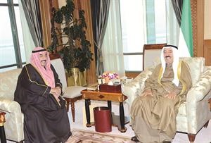 صاحب السمو الامير الشيخ صباح الاحمد خلال لقائه سمو الشيخ ناصر المحمد﻿