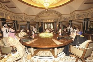 جانب من اجتماع القمة الخليجية العام الماضي في الرياض﻿