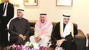 الشيخ سلمان الحمود وسعد الفرج والامين العام معلي اليوحة