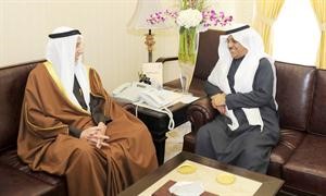 مبارك الخرينج خلال استقبال العدساني﻿