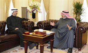رئيس مجلس الامة علي الراشد خلال استقباله فيصل القناعي﻿