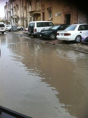 شوارع الجليب كما بدت امس بعد الامطار