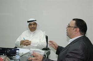 فوزي المجدلي متحدثا للزميل اسامة دياب