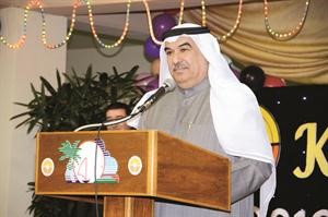 خالد الغانم متحدثا للحضور
