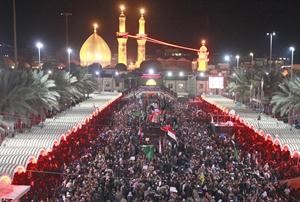 حشود عراقية وشيعية في كربلاء لاحياء ذكرى الامام الحسين 	اپ﻿