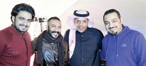 جابر الجاسر ومساعد البلوشي وعبدالله العراك مع الزميل خالد السويدان﻿
