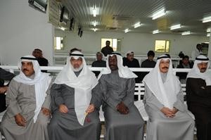 عادل الصرعاوي واحمد الزبن ومحمد النصار خلال العزاء﻿