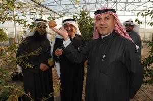 عبدالله التميمي يطلع كامل العوضي على انتاج مزرعة الفيصل