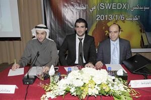 فهد عبدالرحمن البكر متحدثا خلال المؤتمر الصحافي هاني عبدالله
