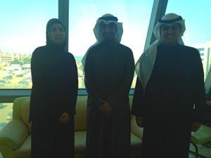 وفاء الصراف خلال استقبالها وفد الاتحاد﻿