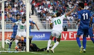 الهدف الوحيد الذي دخل في مرمى الازرق	افپ﻿