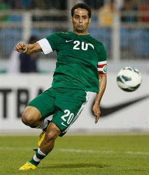 نجم الاخضر ياسر القحطاني مصدر خطورة في الهجوم