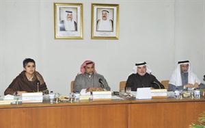 جانب من اجتماع اللجنة الخارجية برئاسة صالح عاشور وعضوية العتيقي والفيلكاوي والهاشم