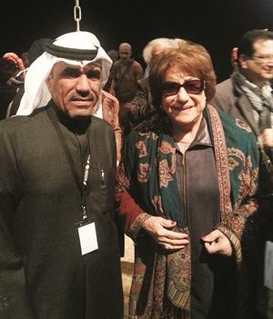 الزميل مفرح الشمري مع الفنانة القديرة سميحة ايوب