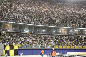 فريق العمل بالستاد يقومون ببروفات دخول الجماهير 	هاني الشمري﻿