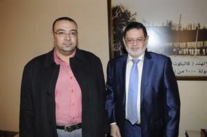 دالخرباوي مع الزميل اسامة دياب هاني عبدالله
