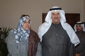 الشيخ سلمان الحمود مع الزميلة هناء السيد
