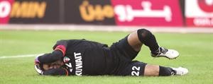 حارس الازرق نواف الخالدي احد ابطال المباراةالازرقكوم﻿
