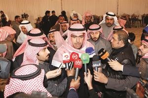  والشيخ ضاري الفهد متحدثا عن المهرجان﻿
