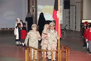 براعم الروضة خلال تحية العلم
