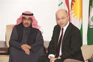 د برهم صالح ورئيس الوفد الاعلامي الكويتي الزميل عدنان الراشد﻿