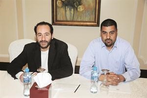 رمزي ابورضوان واياد ستيتي اثناء المؤتمر الصحافي﻿