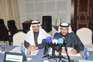 طلق الهيم وحامد الفاجح خلال المؤتمر متين غوزال
