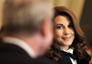 الفنانة ماجده الرومي قبيل تسلمها وسام الفنون والاداب من السفارة الفرنسية 	افپ﻿