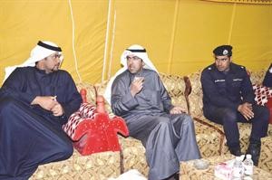 الشيخ ضاري الفهد والشيخ صباح الناصر خلال المهرجان
