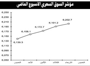 توقعات باستمرار الزخم المضاربي.. وتفاؤل بعد كسر مستوى 6200 نقطة