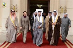 رئيس مجلس الامة علي الراشد والوفد المرافق له اثناء توجهه الى ابوظبي في زيارة رسمية 