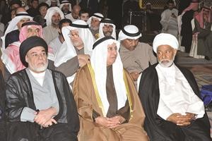 ابراهيم البغلي في مقدمة الحضور
