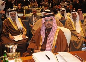 ولي عهد البحرين صاحب السمو الملكي الامير سلمان بن حمد ال خليفة مترئسا وفد البحرين في المؤتمر
